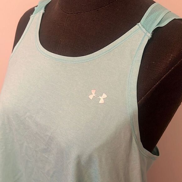 Under Armour Women's Teal Loose Scoop Neck Athletic Tech Tank - Picture 3 of 8